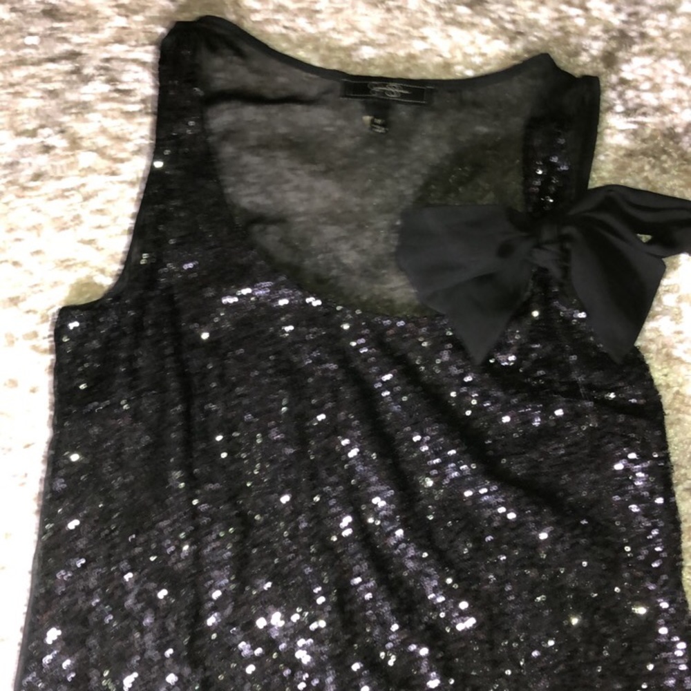 Jessica simpson glitter tank with bow